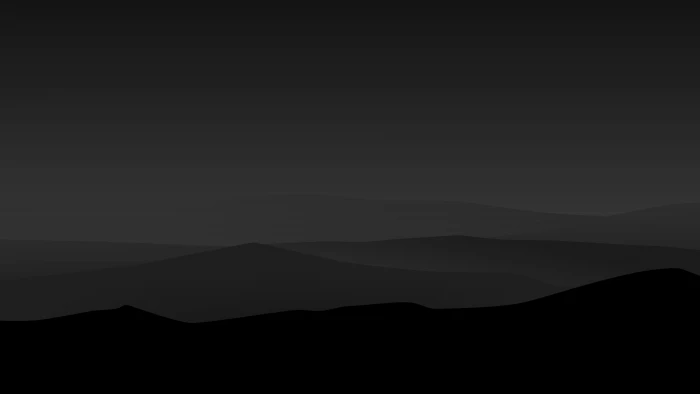 Night Mountains Dark Landscape Minimal silhouette 2k 4k 5k 8k