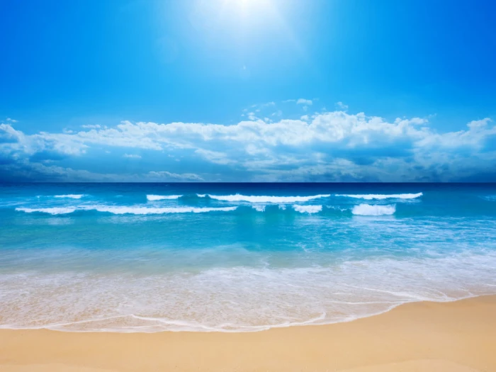 Paradise Beach Sea Water Blue Sky Clean