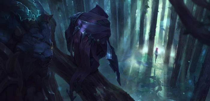 pink haired female anime character fantasy art warrior League of Legends 2k