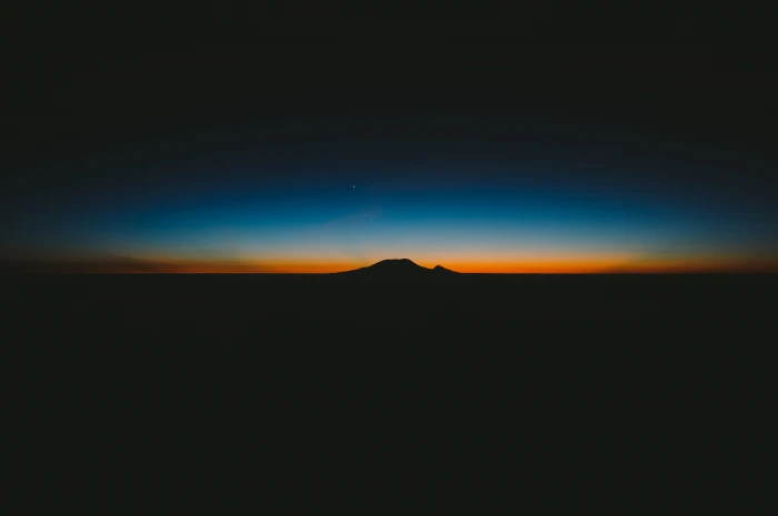 silhouette of mountain horizon during dusk Sunset photography 2k 4k