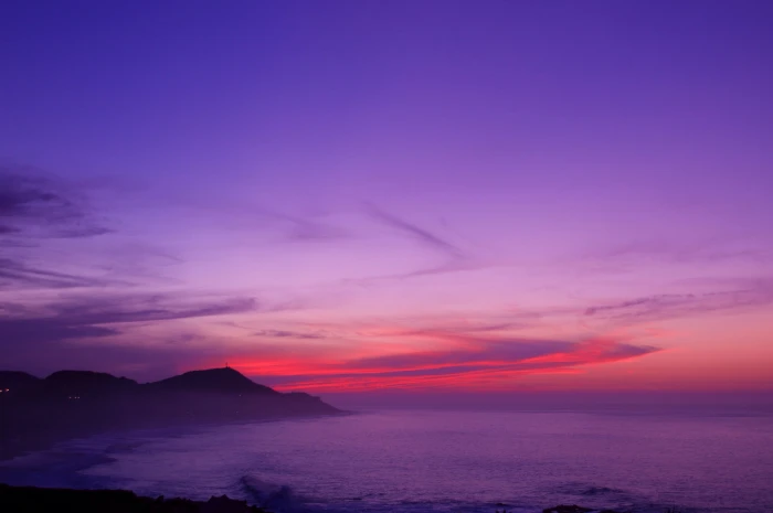 sunset scenery illustration sea nature dusk scenics coastline 2k