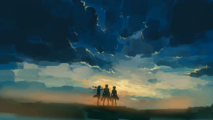 Sword Art Online wallpaper Shingeki no Kyojin Eren Jeager Mikasa Ackerman 2k