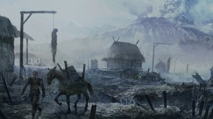 the witcher geralt of rivia fog architecture nature built structure
