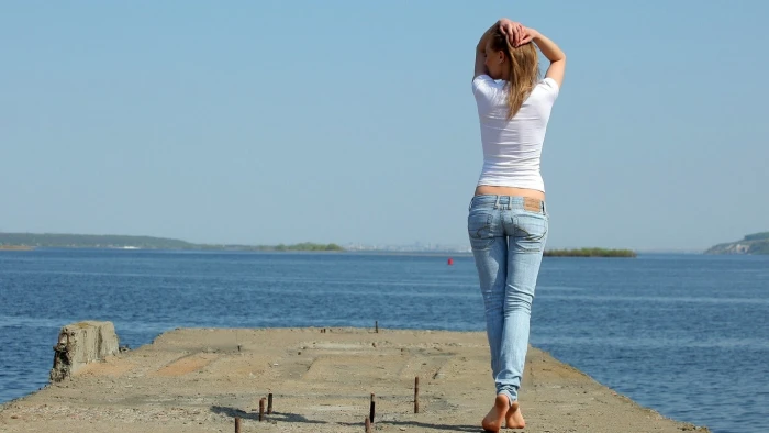 women jeans beach models avril b Nature Beaches HD Art