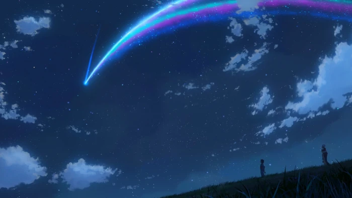 Your Name digital wallpaper Kimi no Na Wa Makoto Shinkai starry night 2k