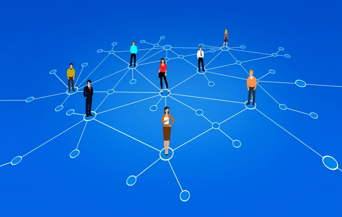A Network of People Business Abstract Illustration 2k
