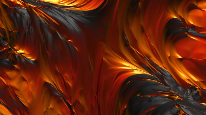 Abstract Red Black Simple orange yellow and black abstract painting 2k