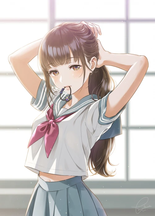 anime girls digital art artwork portrait display