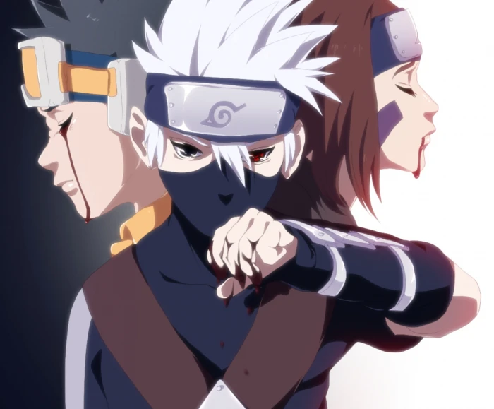 Anime Naruto Kakashi Hatake Obito Uchiha Rin Nohara 2k