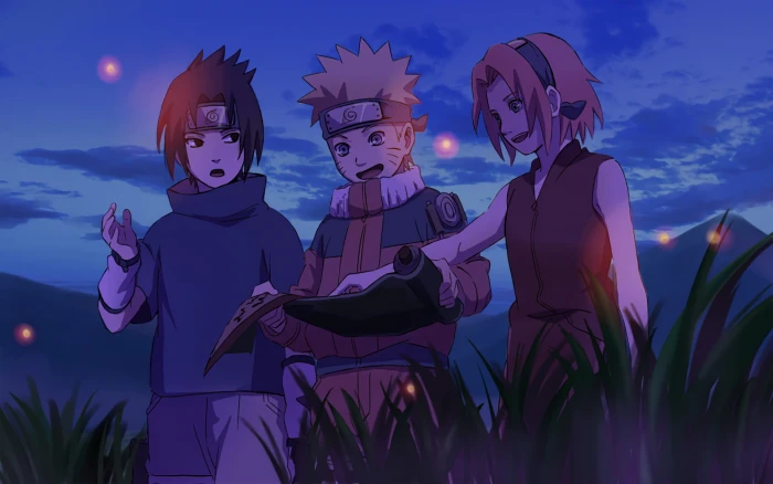 Anime Naruto Uzumaki Sakura Haruno Sasuke Uchiha 2k
