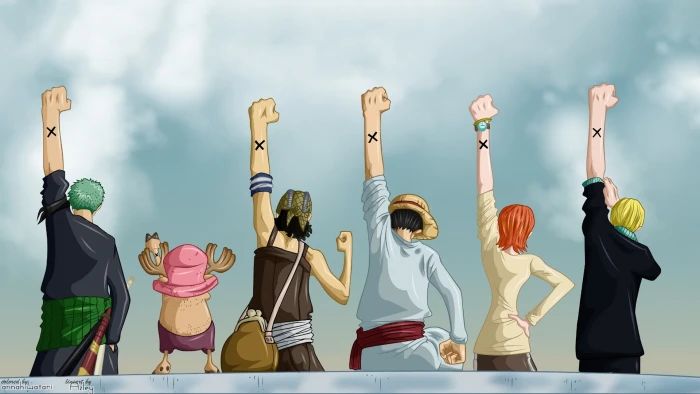 Anime One Piece Monkey D Luffy Nami Sanji 2k