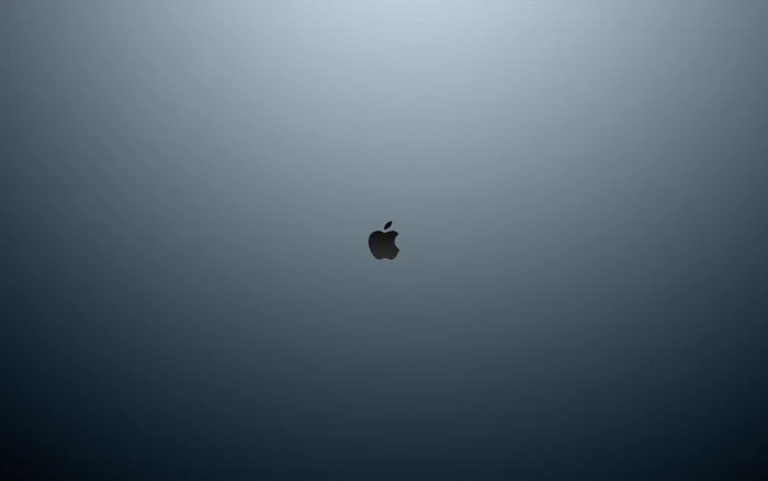 Apple logo minimalism texture computers grey background style 2k