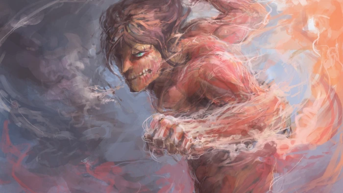 Attack on Titan Eren titan form wallpaper Shingeki no Kyojin 2k
