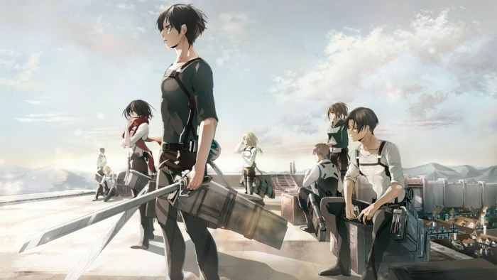 Attack On Titan wallpaper digital art artwork anime boys 2k
