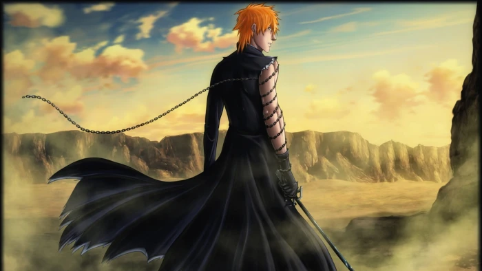 Bleach Ichigo Kurosaki anime boys desert chains 2k