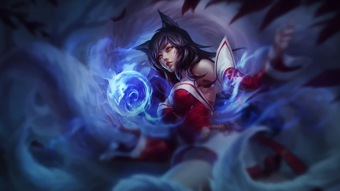 black haired female animated character League of Legends Ahri 2k