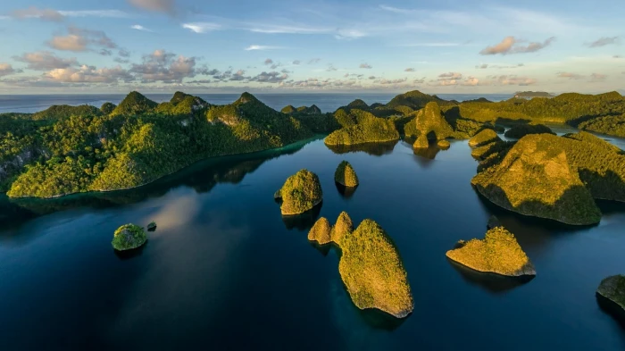 body of water landscape nature island tropical sunset sea 2k
