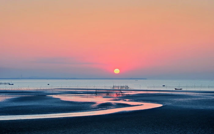 body of water Ubuntu sea sky sunset horizon over beauty in nature 2k