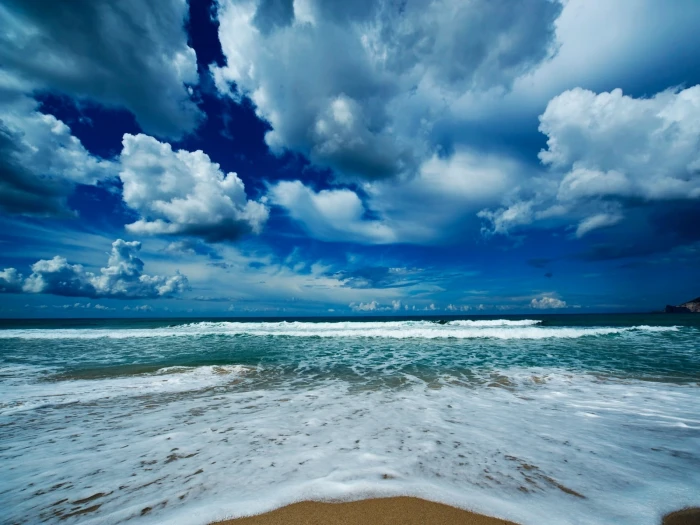 body of water clouds sea landscape beach sky cloud 2k