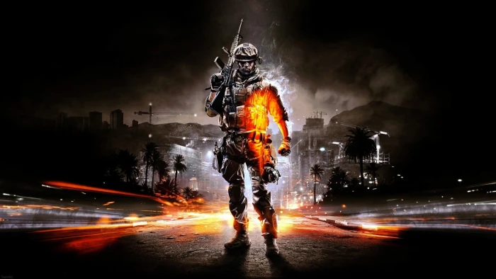 Call of Duty wallpaper Battlefield 3 illuminated one person 2k