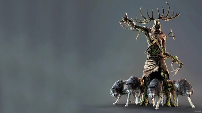 creature dark fantasy monster warrior witcher wolf wolves 2k