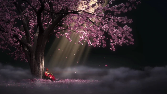 Chinese animation SNJYW anime tree plant flower beauty in nature 2k