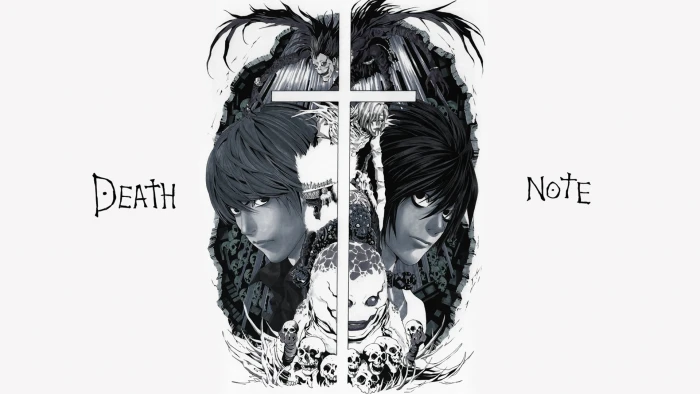 Death Note wallpaper Lawliet L Yagami Light anime text western script 2k
