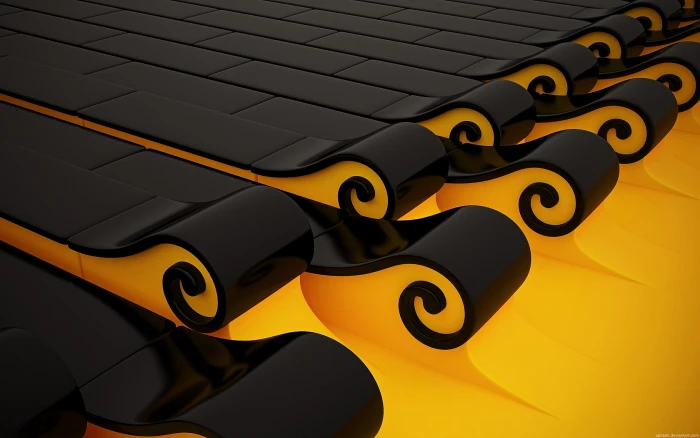 digital art yellow abstract 2k