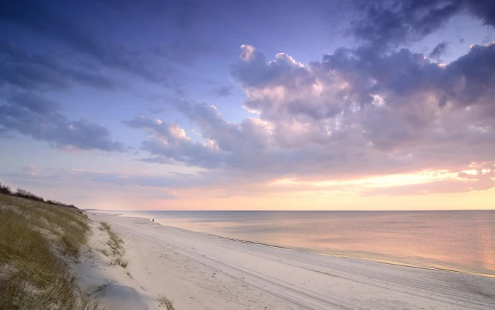 Curonian Spit Lithuania Baltic Sea beach sunset 2k