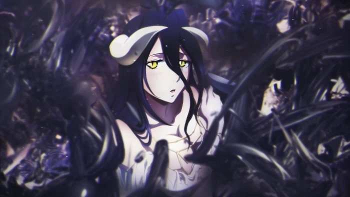 anime girls Overlord Albedo OverLord wings 2k