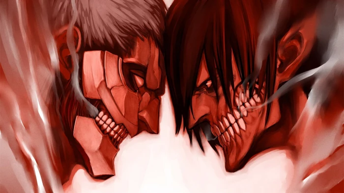 Anime Attack On Titan Eren Yeager Reiner Braun 2k
