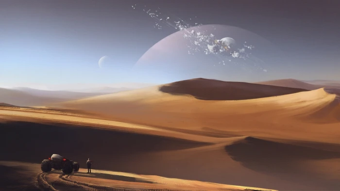 fantasy landscape desert art dune science fiction 2k