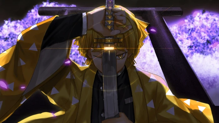 Anime Demon Slayer Kimetsu no Yaiba Blonde Boy Katana 2k