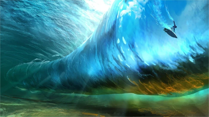 digital art artwork landscape water underwater 2k