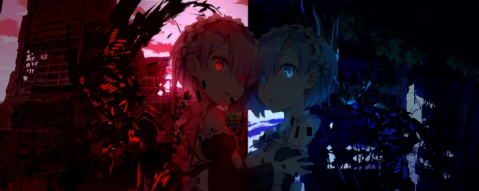 anime dual monitor multi screen widescreen 2k