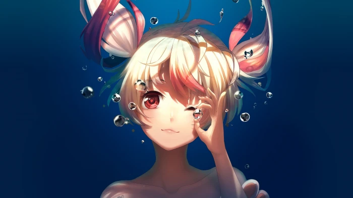 female anime character portrait digital wallpaper girls 2k