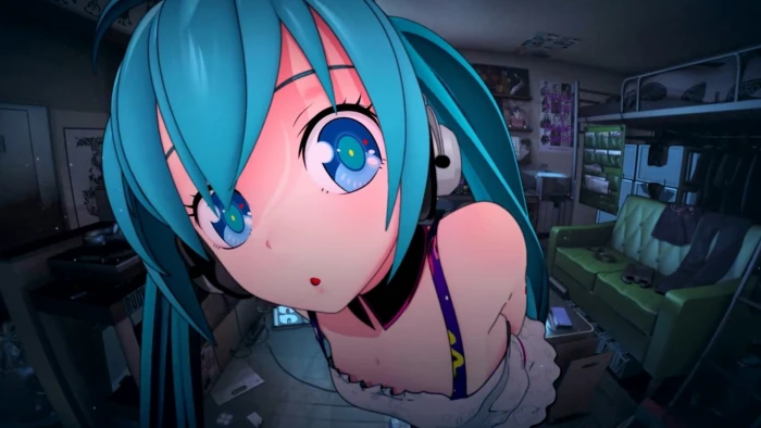 girl anime character Hatsune Miku on tell your world Vocaloid 2k