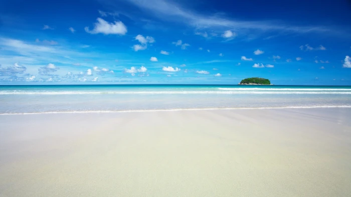 photo of seashore and sea landscape beach nature horizon 2k