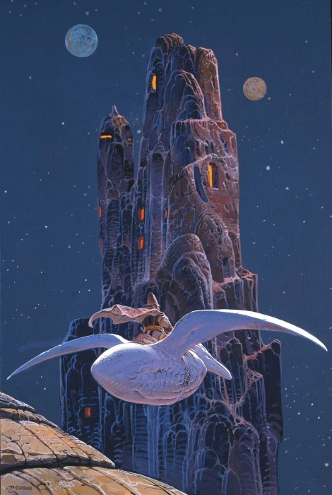 Arzach birds digital art fantasy Art Flying Jean Giraud