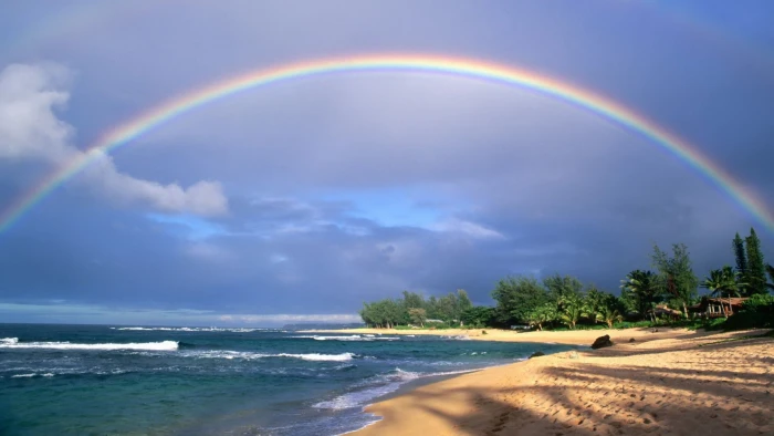 Rainbow Beach Ocean HD nature 2k
