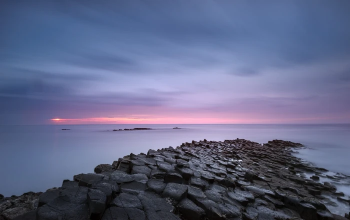 rock formation on body of water nature landscape Giant's Causeway 2k