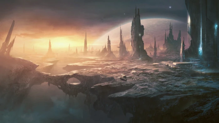 sci fi alien planet wallpaper stellaris world nature 2k