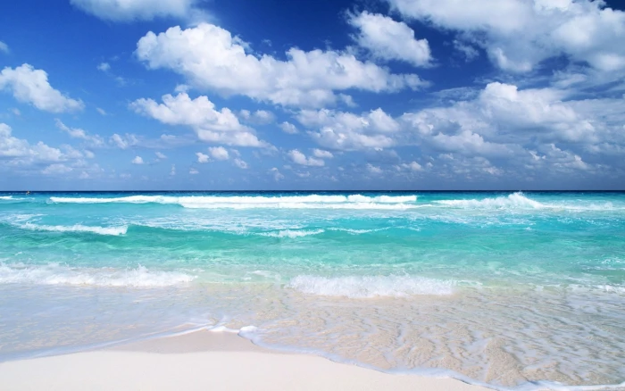 Beach Nature Clean Water Clouds Blue Sky 2k