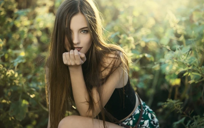 Beautiful Girl Model Outdoors Nature 2k