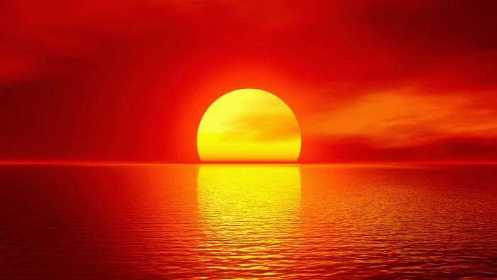 sunset nature sea orange Color reflection red sky summer 2k
