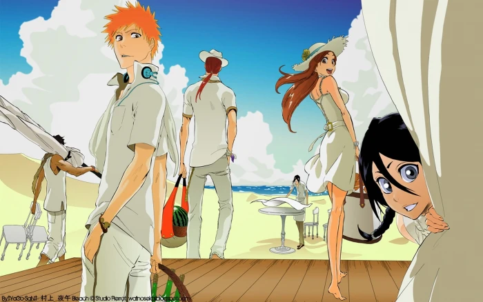 Bleach Kurosaki Ichigo Kuchiki Rukia Abarai Renji Inoue Orihime 2k