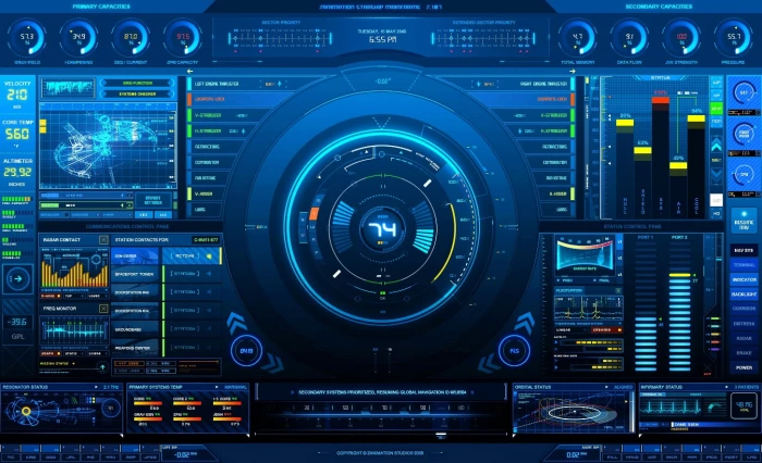 blue and black DJ mixer application technology computer Hi Tech