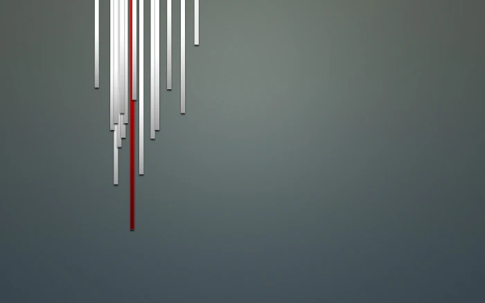 white and red wooden cabinet digital art lines minimalism 2k