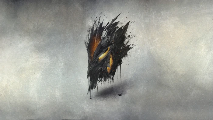 brown and black abstract painting simple background digital art 2k
