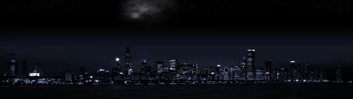 city buildings view at night time dark cityscape urban Skyline 2k 4k